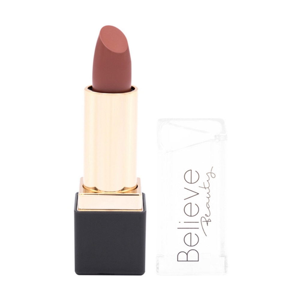 *3/15* NEW Believe Beauty Satin Crush Lipstick Moroccan Spice Red Brown